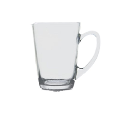 Export clear glass tea mug with handle