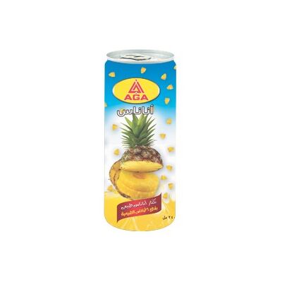Pineapple Juice Can 240ml by AGAMade in Egypt