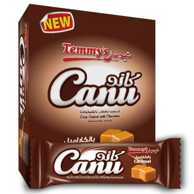 Canu Crisp Caramel with Chocolate Bar by Temmy’sMade in Egypt