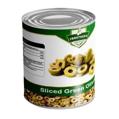 Sliced Green Olives by Two Brothers Co.Made in Egypt